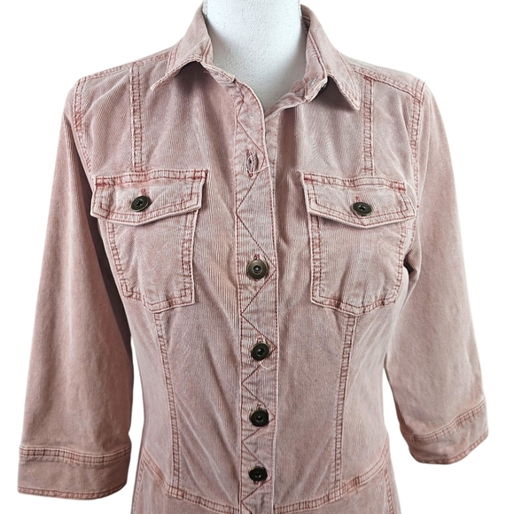 PRANA Merrigan Pink Corduroy Dress In Small - Picture 4 of 8